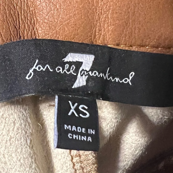 Faux leather pants - brown leather tan leather - Picture 6 of 9